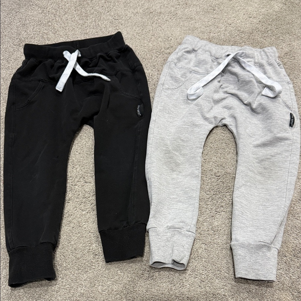 Little Bipsy Core Joggers size 4-5 black and gray